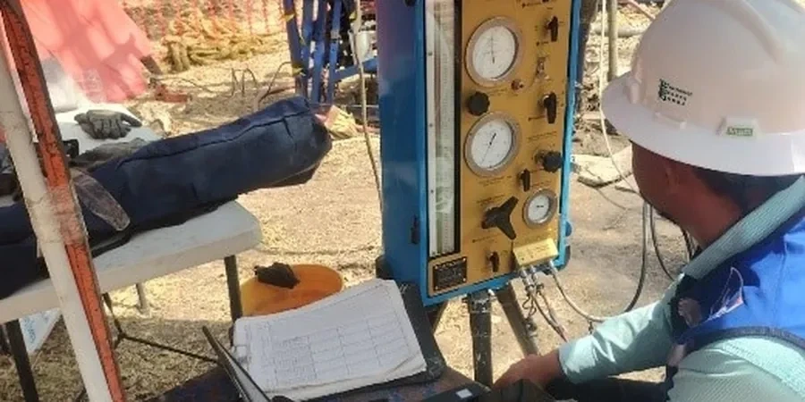 Illustrative image of Ménard pressuremeter test (PMT) in San Bernardino